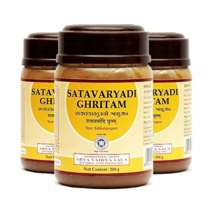 Шатавари Гхритам Арья Вадья Сала (Satavaryadi Ghritam Arya Vaidya Sala), 3 упаковки по 200 грамм
