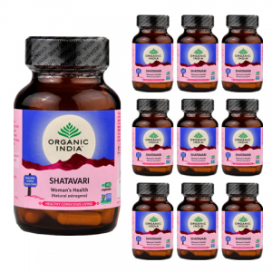Шатавари Органик Индия (Shatavari Organic India), 10 упаковок по 60 капсул