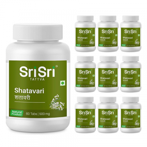 Шатавари Шри Шри Аюрведа (Shatavari Sri Sri Tattva), 10 упаковок по 60 таблеток